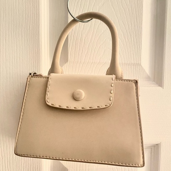 SOLD OUT EVERYWHERE BRAND NEW ZARA BEIGE NUDE ECRU MINI TOTE BAG SUPER CUTE - Picture 3 of 4